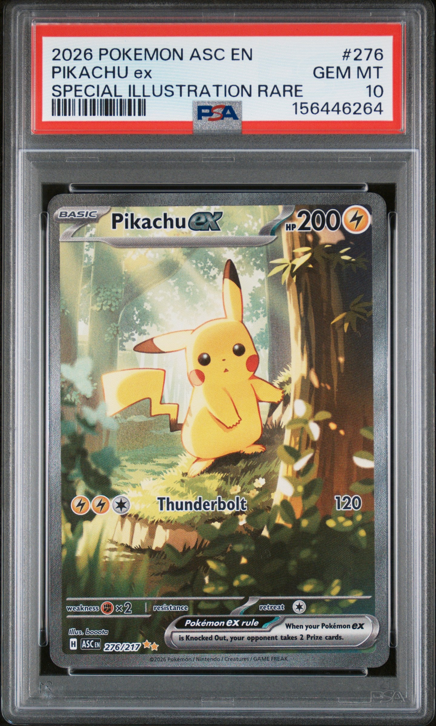 2026 Pokemon Asc En-Ascended Heroes Pikachu Ex #276 Gem Mint 10