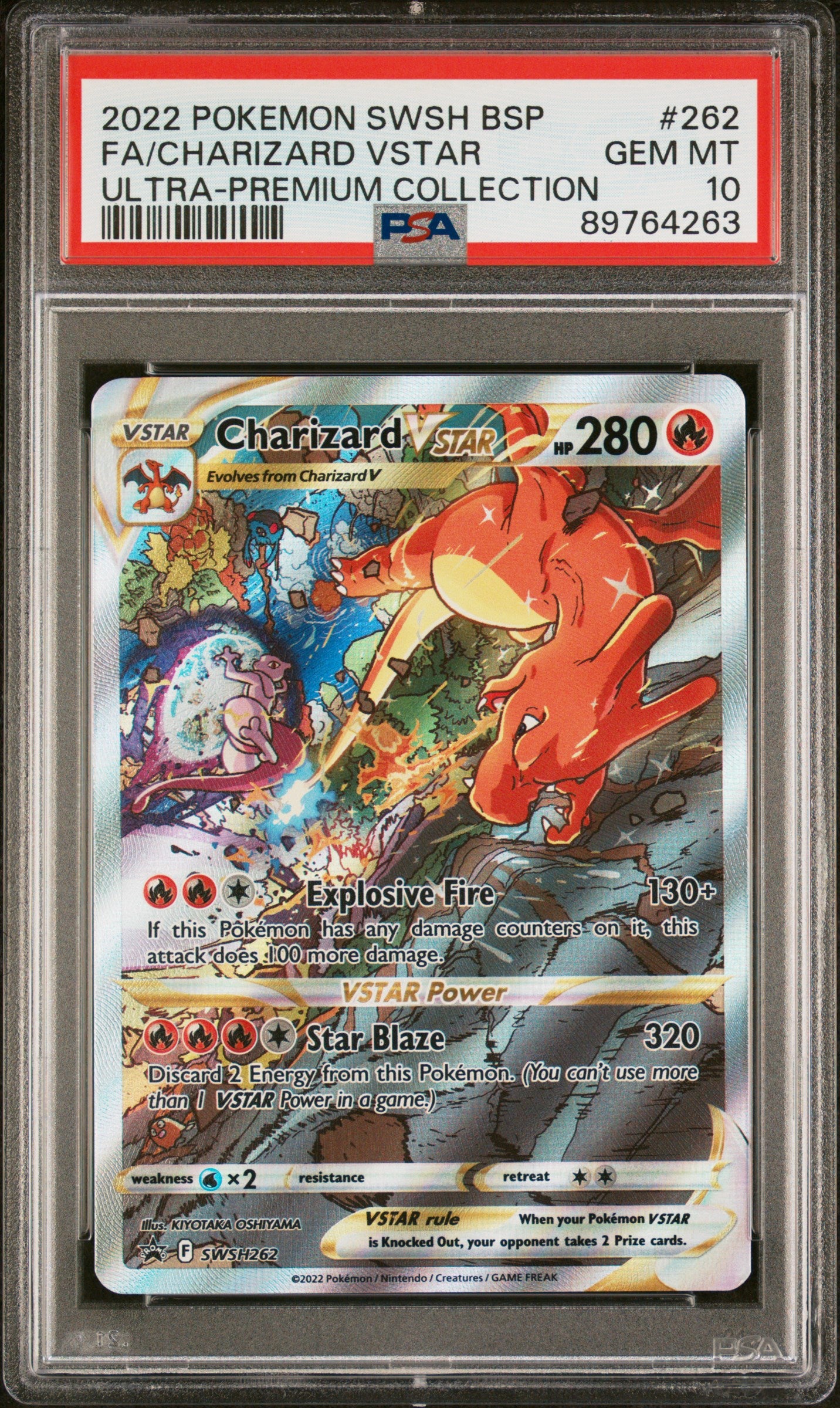 2022 Pokemon Swsh Black Star Promo Full Art / Charizard Vstar #262 PSA Gem Mint 10