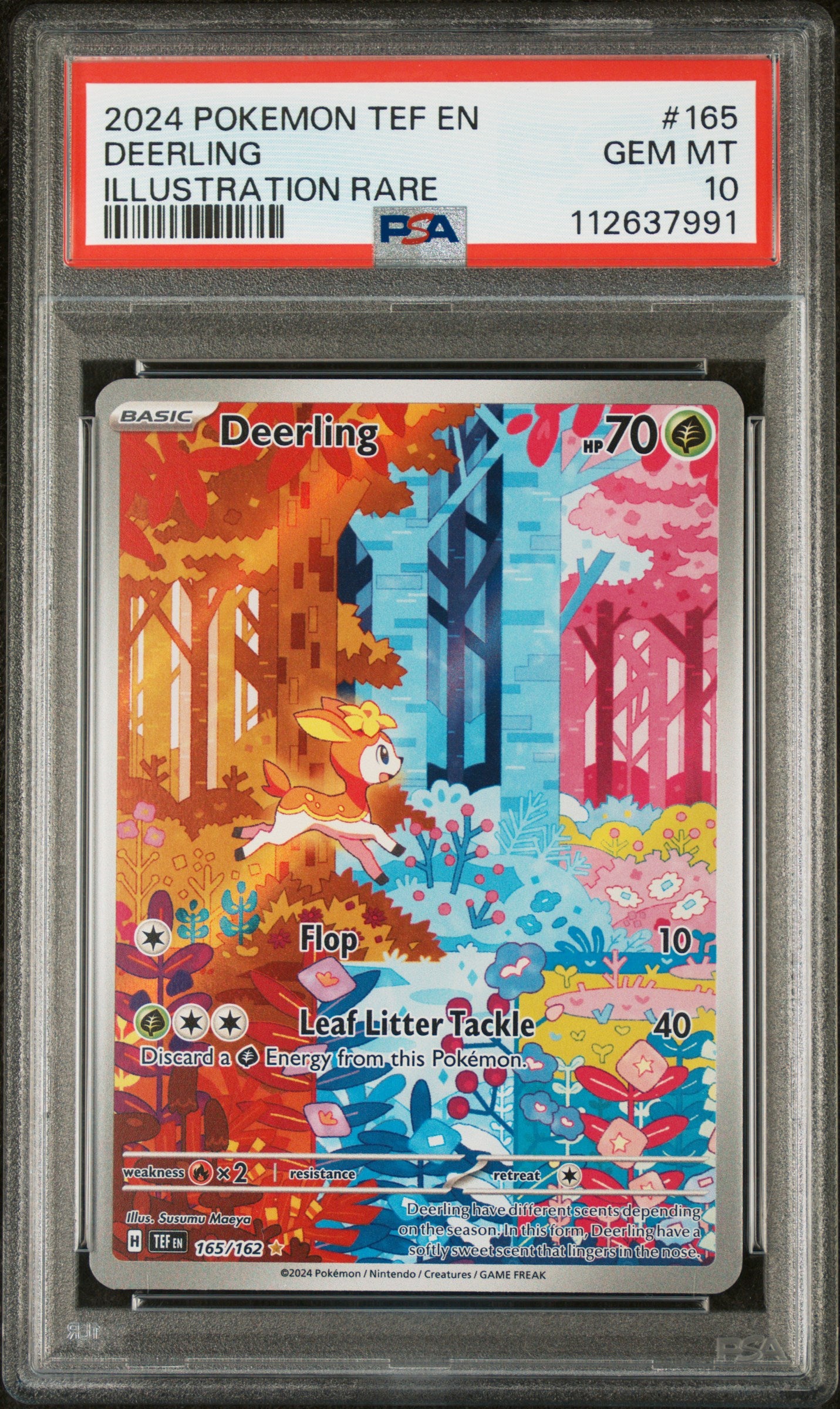 2024 Pokemon Tef En-Temporal Forces Deerling #165 PSA Gem Mint 10