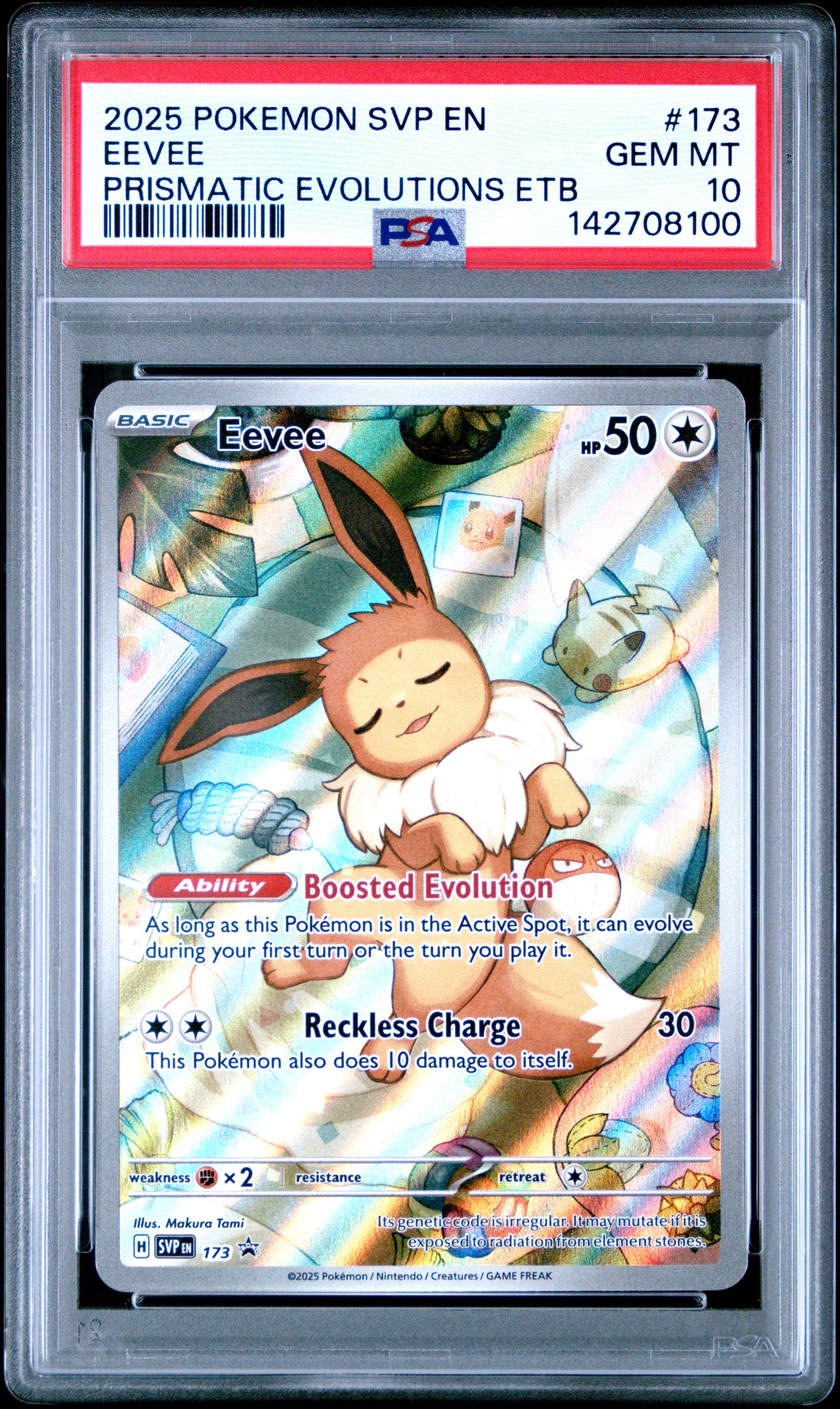 2025 Pokemon Svp En-Sv Black Star Promo Eevee #173 PSA Gem Mint 10