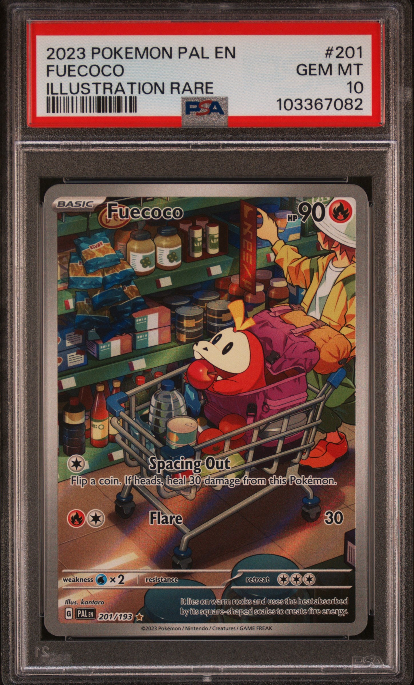 2023 Pokemon Pal En-Paldea Evolved Fuecoco #201 PSA Gem Mint 10
