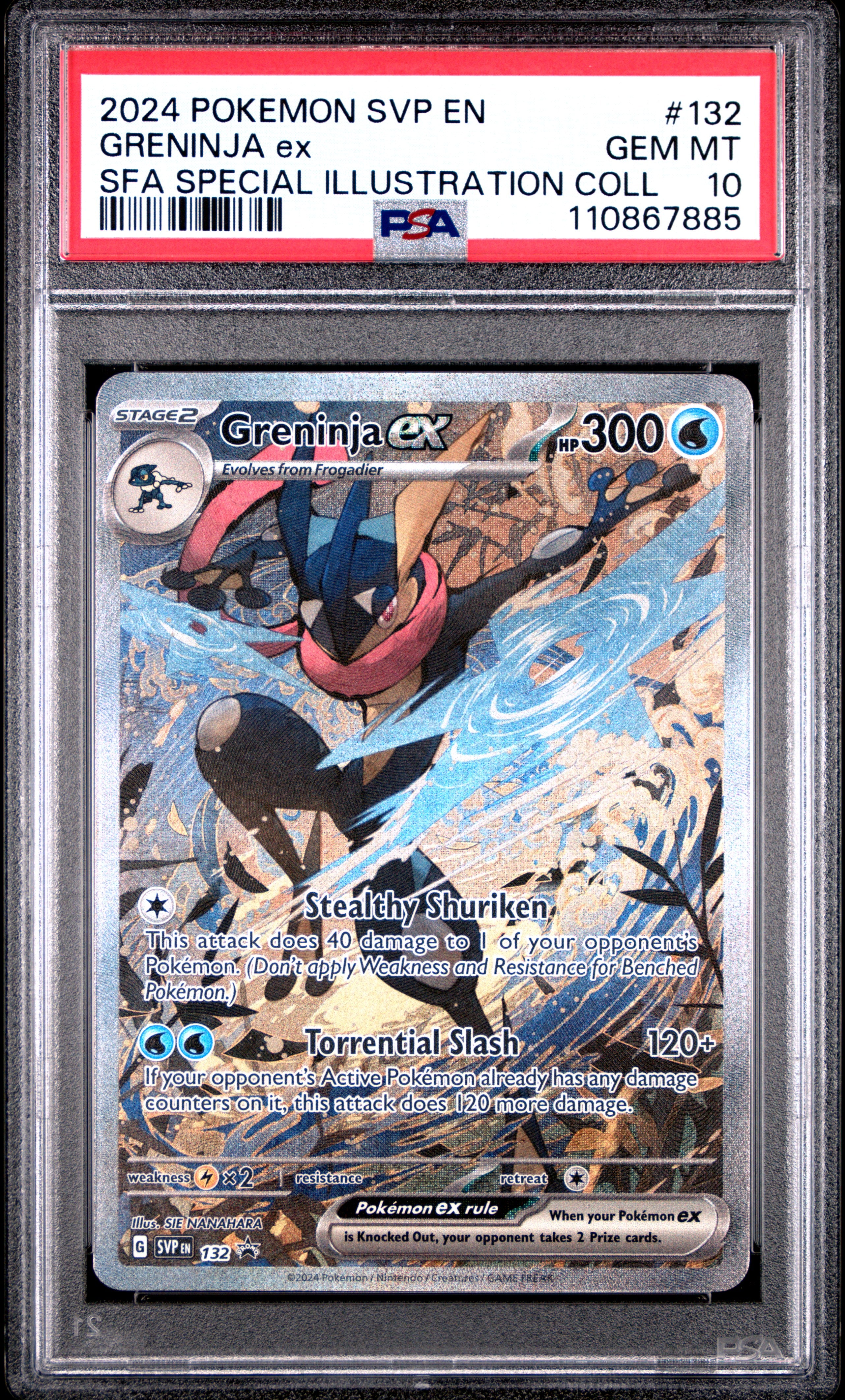 2024 Pokemon Svp En-Sv Black Star Promo Greninja Ex #132 PSA Gem Mint 10