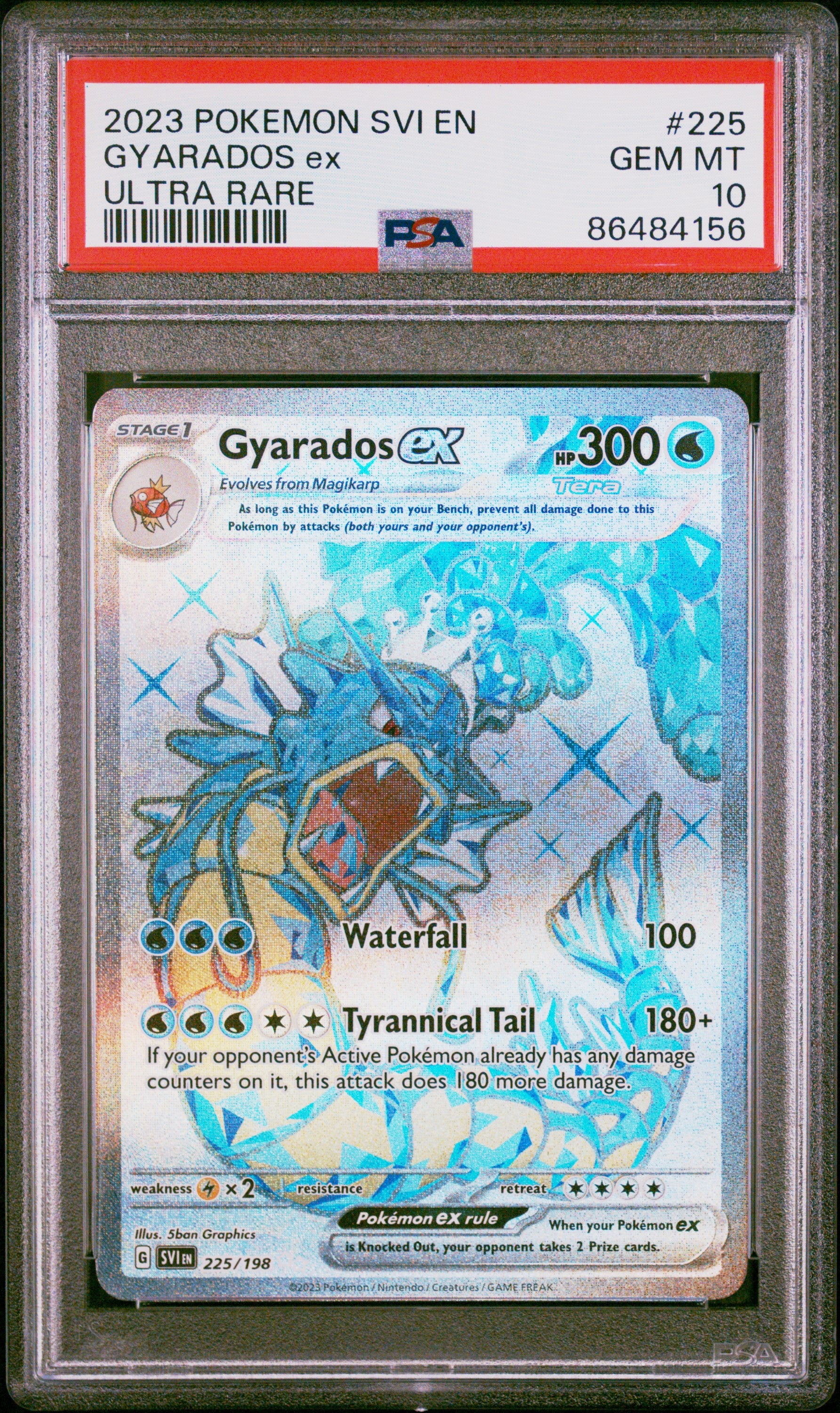 2023 Pokemon Svi En-Scarlet & Violet Gyarados Ex #225 PSA Gem Mint 10