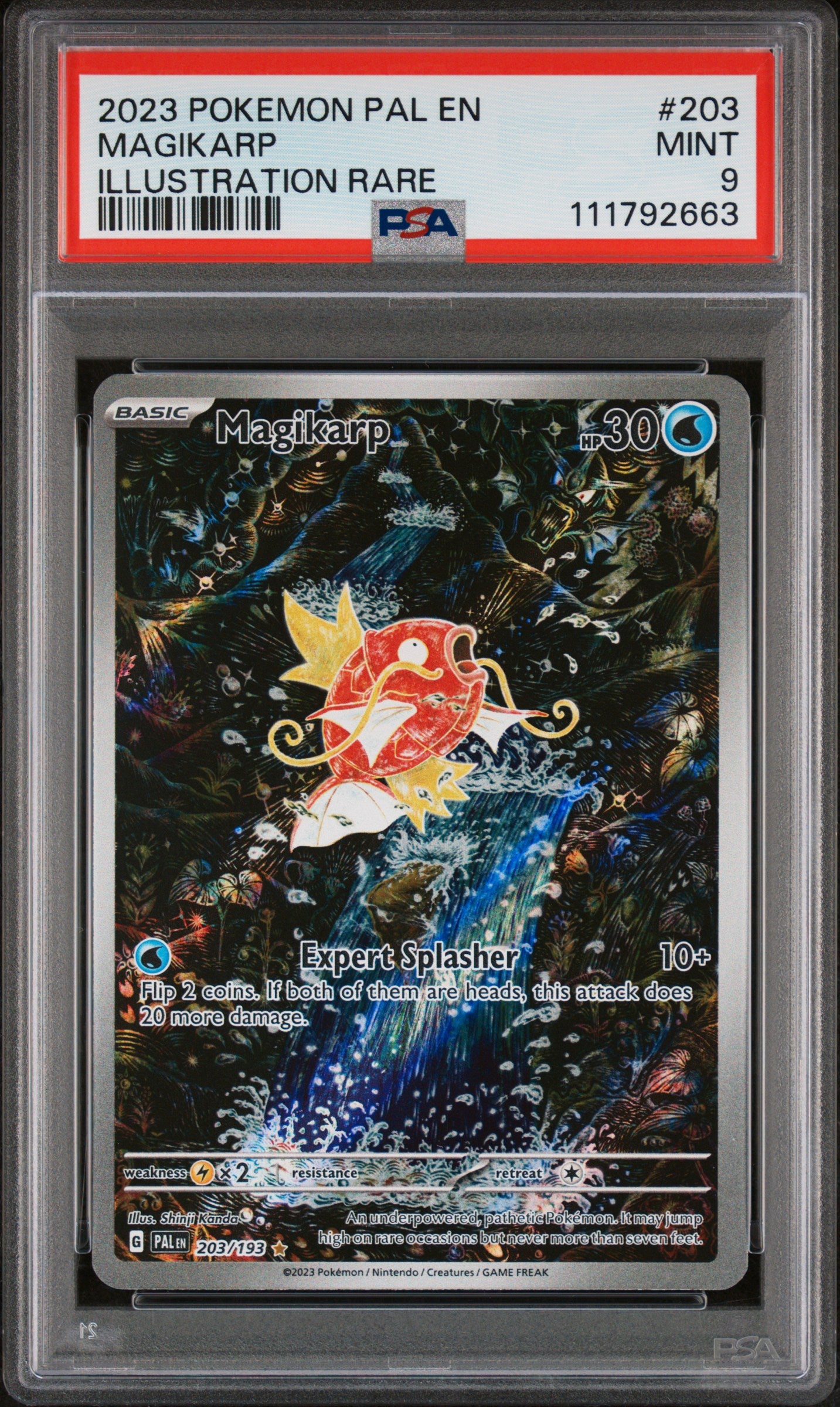 2023 Pokemon Scarlet & Violet: Paldea Evolved Magikarp #203 PSA Mint 9
