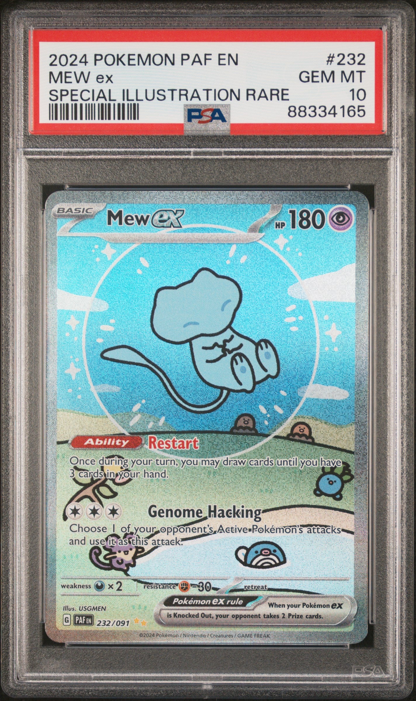 2024 Pokemon Scarlet & Violet: Paldean Fates Mew ex #232 PSA Gem Mint 10