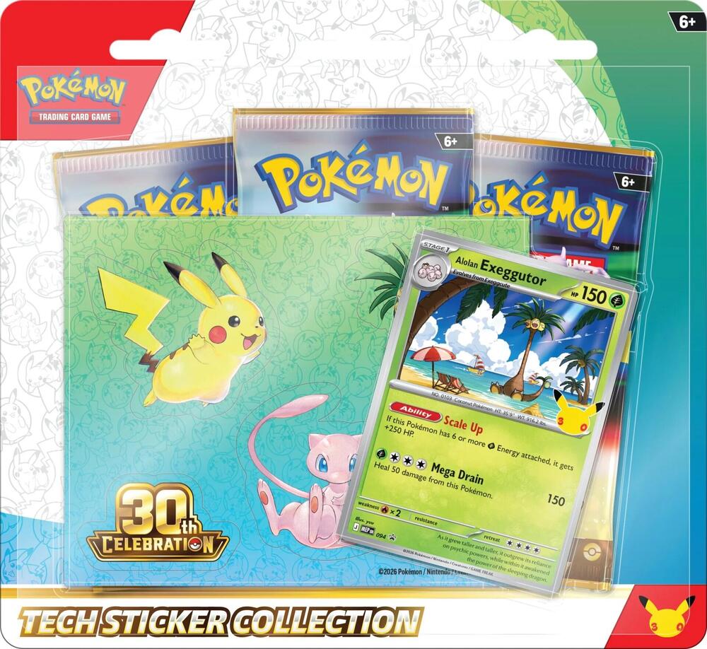 Pokemon 30th Celebration Tech Sticker Collection [Alolan Executor]