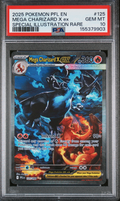 2025 Pokemon Mega Evolution: Phantasmal Flames Mega Charizard X ex #125 PSA Gem Mint 10