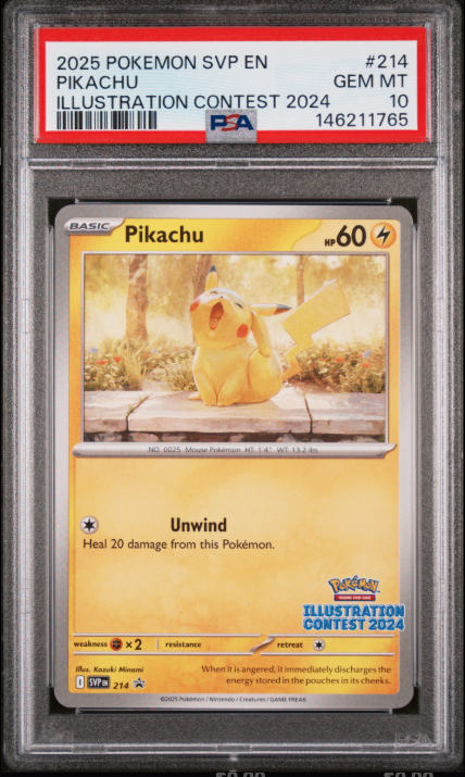 2025 Pokemon Svp En-Sv Black Star Promo Pikachu #214 PSA Gem Mint 10
