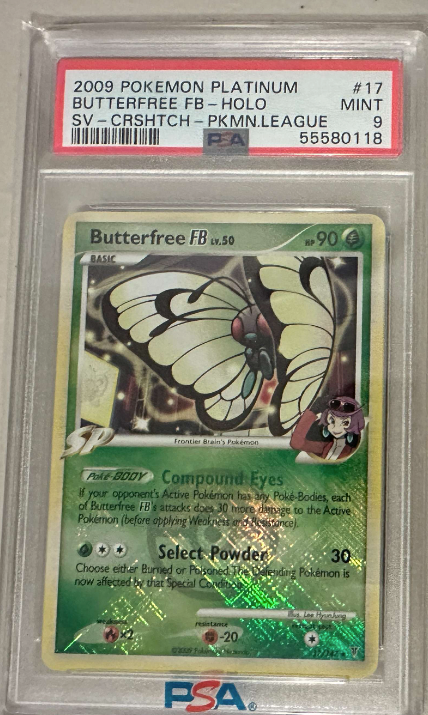 2009 Pokemon Platinum Supreme Victors Butterfree Fb-Holo #17 PSA Mint 9