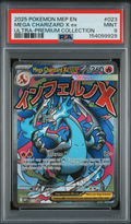 2025 Pokemon Mep En-Me Black Star Promo Mega Charizard X Ex #023 PSA Mint 9