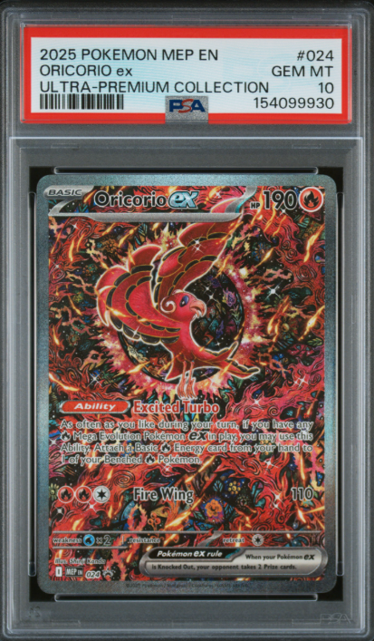 2025 Pokemon Mep En-Me Black Star Promo Oricorio Ex #024 PSA Gem Mint 10
