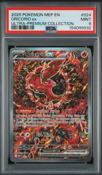 2025 Pokemon Mep En-Me Black Star Promo Oricorio Ex #024 PSA Mint 9