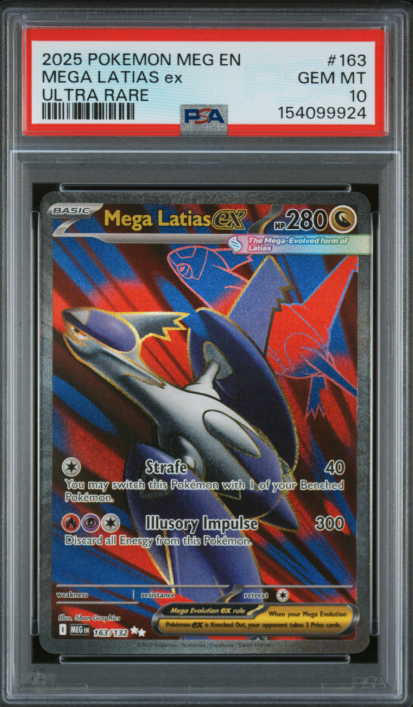 2025 Pokemon Meg En-Mega Evolution Mega Latias Ex #163 PSA Gem Mint 10