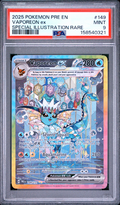 2025 Pokemon Pre En-Prismatic Evolutions Vaporeon Ex #149 PSA Mint 9