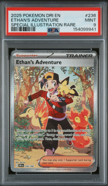 2025 Pokemon Dri En-Destined Rivals Ethan's Adventure #236 PSA Mint 9